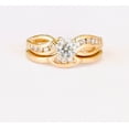 thumbnail image 2 of Sparkle Jewels 14K Yellow Gold Finish Round Cut Cubic Zirconia Women's Bridal Rig Set, 2 of 6