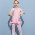 thumbnail image 3 of HAWEE Justaucorps de Ballet pour Filles à Manches Courtes Danse Gymnastique Ballerine Tenue de Ballet Robe, 3 of 6