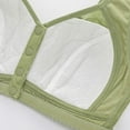 thumbnail image 3 of UoCefik Daisy Bras for Older Push Up No Underwire Front Closure Bras Wirefree Comfort Full Coverage Bra Breathable Bras Light Green 46, 3 of 5