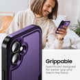 thumbnail image 3 of for iPhone 16 Case, [Shockproof] Military Grade Proof Protection [Dropproof] Rugged Protective Heavy Duty Phone Case Cover for iPhone 16 (Purple), 3 of 14