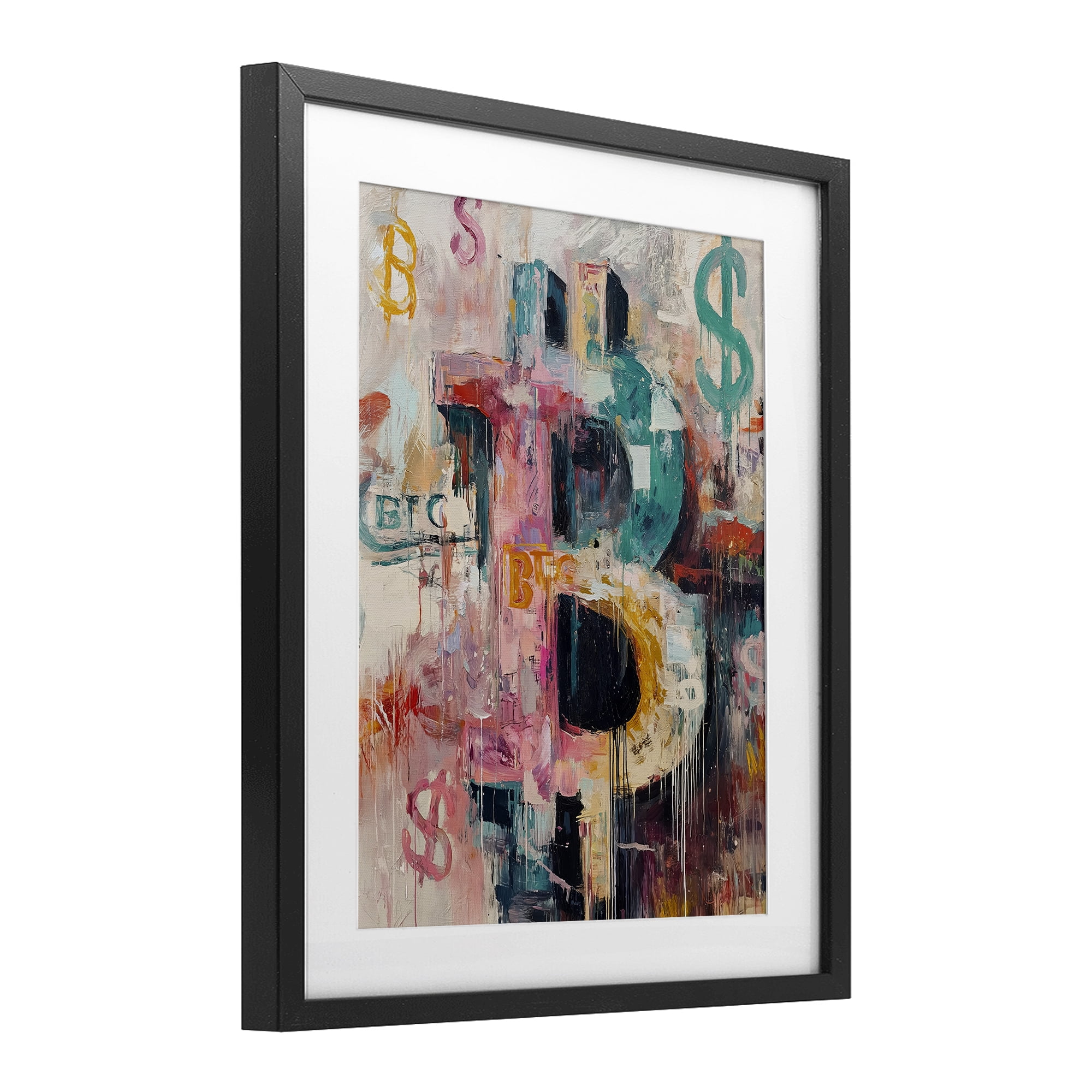Stupell Industries Street Style Crypto Symbol Black Framed Print Under Glass, design by Svetlana Aleynikova