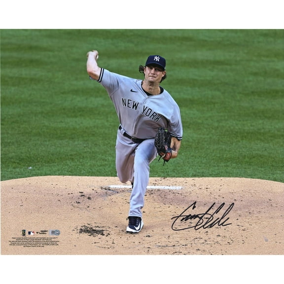 Gerrit Cole New York Yankees Autographed 16" x 20" Road Pitching Photograph - Fanatics Authentic Certified
