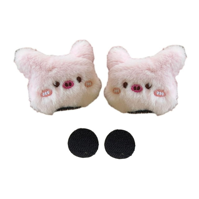 1 par de adornos para casco, accesorios de decoración para mujeres y niñas, divertidos y adorables adornos pequeños para snowboard, esquí bicicleta. Cerdito