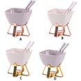 thumbnail image 3 of Billuyoard Juego de fondue de cerámica con 1 taza y 2 tenedores. Incluye: Chocolate, queso y 2 tenedores. Cocina y Comedor morado + oro rosa, 3 of 6
