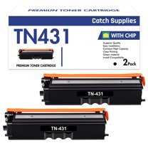 Catch Supplies TN431 Black Toner Cartridge for Brother TN431 TN433 TN436 HL-L8360CDW MFC-L8900CDW HL-L8260CDW L8360CDWT MFC-L8610CDW Printer Ink (2K，2Pack）