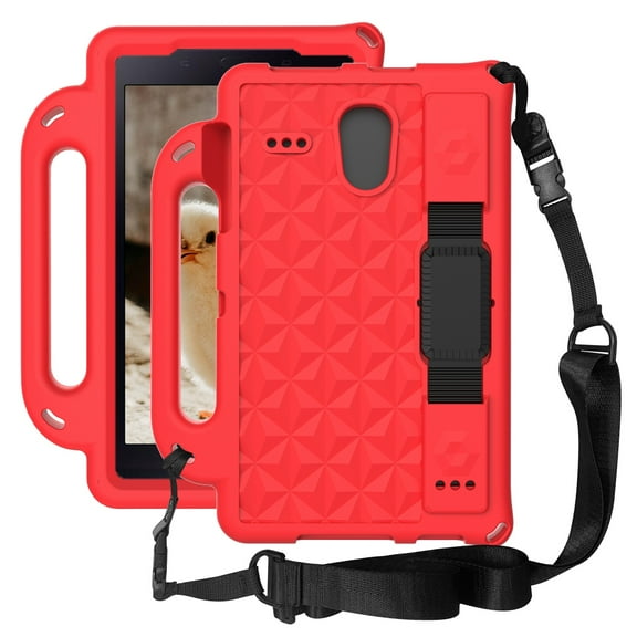 Samsung Galaxy Tab A 8.0 2017 Case for Kids, Dteck Light Weight Handle Stand Shockproof Protective EVA Case for Samsung Galaxy Tab A 8.0 Inch SM-T380 / T385,Red