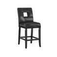 thumbnail image 2 of Weston Home Landen Faux Leather Keyhole Counter Height Stool, Set of 2, Black, 2 of 6