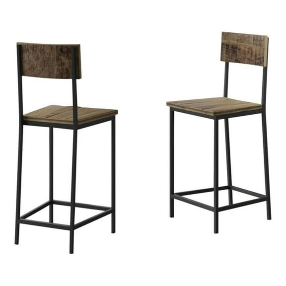Pemberly Row Counter stool in Natural Wood (Set of 2)