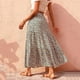 thumbnail image 4 of Faldas de cintura elástica con volantes fruncidos informales con estampado de moda para mujer Wmkox8yi  FGJ2095, 4 of 9