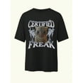 thumbnail image 3 of Certified Freak Funny Cat Meme Graphic Short Sleeve Loose Fit Vintage Style T-Shirt For Women, Humorous Pet Gift, Suitable For Daily Wear In Spring/Summer, 3 of 5