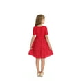 thumbnail image 2 of Actgleam Girls Tutu Dress Short Sleeve Tulle Girl Dresses,Red,6-7Y, 2 of 11