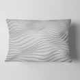 thumbnail image 2 of Designart Fractal Rippled White 3D Waves - Contemporary Throw Pillow - 12x20, 2 of 5