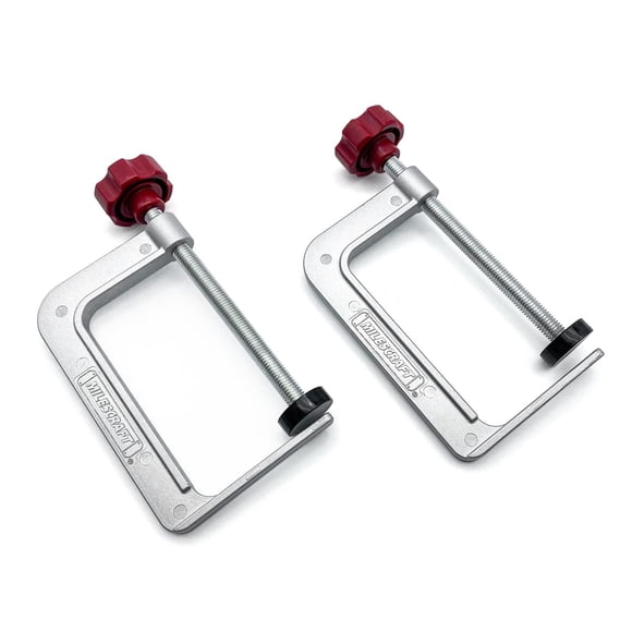Milescraft 4021 Track Clamps – Track Saw and T-Track Hold Down Clamps (2 Pack), Grey