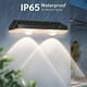 thumbnail image 4 of Cateissary Lámpara solar de jardín con 10 horas de luz solar nocturna para cercas Luz solar de pared impermeable Iluminación y accesorios luz colorida 4 piezas, 4 of 6