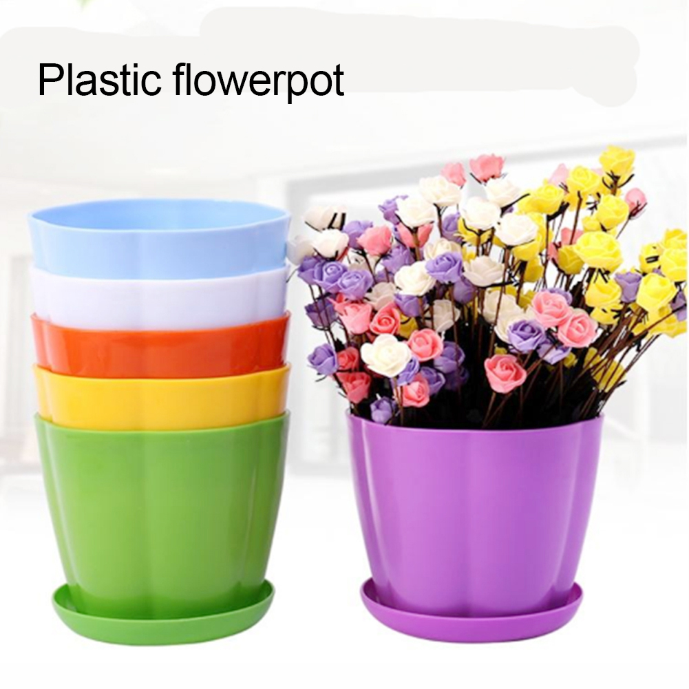 Naierhg Flower Vase Petal Shape Plastic Dried Flower Hydroponic Plant Pot Household Supplies - image 1 of 8
