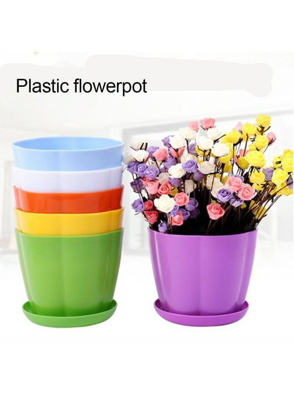 Naierhg Flower Vase Petal Shape Plastic Dried Flower Hydroponic Plant Pot Household Supplies