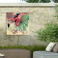 thumbnail image 4 of James Mazzotta 'Cool Flamingoes' Outdoor Canvas 35x35, 4 of 5