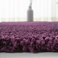thumbnail image 5 of SAFAVIEH August Carlene Solid Plush Shag Area Rug, Purple, 5'3" x 5'3" Square - Modern Design, Purple, Non-Shedding & Easy Cleaning, Ultra Plush Thick Pile, Ideal for Living Room, Bedroom, 5 of 10