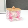 thumbnail image 4 of Hyasfey Cotton Swab Storage Box Cotton Ball Holder Transparent Dustproof Large Capacity Toothpicks Dental Floss Dispenser Storage Case, 4 of 8