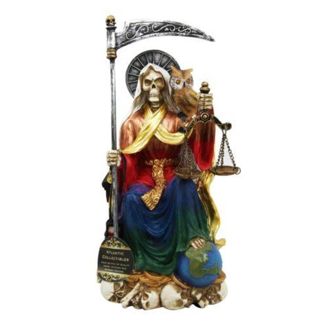 Rainbow Robe All Powerful Holy Death Santa Muerte Day of The Dead Figurine