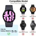 thumbnail image 4 of 6pcs/set Men Women Mixed Color Fashionable Casual Anti-fall PC Hollow Out Smart Watch Case & Screen Protector Tempered Film  Compatible With Samsung Galaxy Watch Case 40mm/44mm  Compatibl, 4 of 7