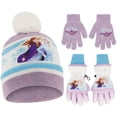 thumbnail image 1 of Set de gorro y guantes de invierno para niñas Disney Frozen 2 de 2 a 4 años, 1 of 6