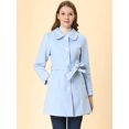 thumbnail image 3 of INSPIRE CHIC Manteau Long Élégant d'Hiver pour Femmes Col à Revers Contrasté, 3 of 6