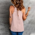 thumbnail image 4 of Gibobby Top de verano para mujer, camiseta Sexy con temperamento, chaleco estampado, camiseta sin mangas con cuello Halter y hombros descubiertos(Rosa,CH), 4 of 4