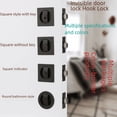 thumbnail image 2 of Cerradura de puerta corredera invisible, cerradura de puerta de empuje y tracción cuadrada y redonda, cerradura de empuje y tracción para inodoro, balcón, 2 of 6