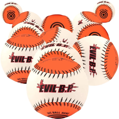 Evil Sports ROCKET Softballs 12 Inch The Original Two Tone Training Balls For Batting And Pitching Practice 1 Dozen