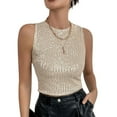 thumbnail image 7 of Tank Tops For Women Sparkly Sequin Crop Tank Top Sleveless Going Out Tops Camisole Tops For Women, 7 of 7