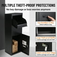 thumbnail image 1 of Package Drop Box – Anti-Theft Secure Mailbox with Code Lock, Galvanized Steel, Weather-Resistant Wall Mount for Porch – Black or White, 1 of 6