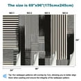 thumbnail image 3 of Peel and Stick Wallpaper Modern Minimalist Black Stripes Maze Lines Vintage Boho Charcoal Grey Modern Art Wall Mural Decor Self Adhesive and Removable 69in x 98in, 3 of 8