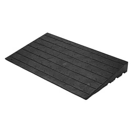4 inch Height Rubber Threshold Ramp, 33000 LBS Capacity Doorway Anti-Slip Curb Ramps for Wheelchair Scooter, 42" L x 24" W, Black