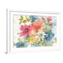 Art.com My Garden Bouquet I Art Print by Lisa Audit, White Frame Wall Art, 44" x 32"
