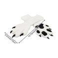thumbnail image 2 of Byfri White Black Furry Animal Paw Gloves 40x15cm Warm Plush Mittens for Winter Festive Events, 2 of 7