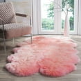 thumbnail image 1 of Safavieh Sheep Skin Collection SHS121L Handmade Rustic Glam Genuine Pelt 3.4-inch Extra Thick Area Rug, 3'7" x 5'11", Solid Pink, 1 of 3