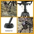 thumbnail image 6 of ARROWHEAD OUTDOOR Wide Folding 360° Hunting Swivel Blind Chair with Removable Camouflage Seat Pad, Armrest, No-sink Feet, Shoulder Strap, Mesh Chair, Adjustable Height, 6 of 8