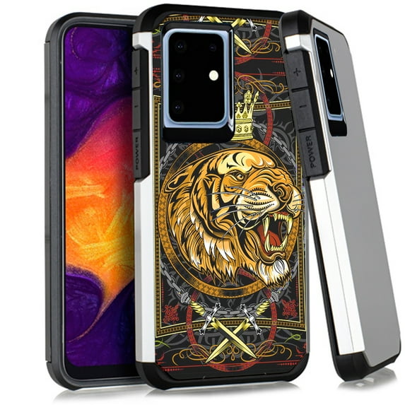 DALUX Hybrid Slim Phone Case Compatible with Galaxy S20 Ultra (6.9 inch) - Tiger Crown