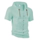 thumbnail image 4 of pstuiky Camisas casuales de manga corta para hombre, Blusa de manga corta con cuello vuelto, transpirable, con botones y color liso para hombre camisetas de hombre xl, 4 of 4