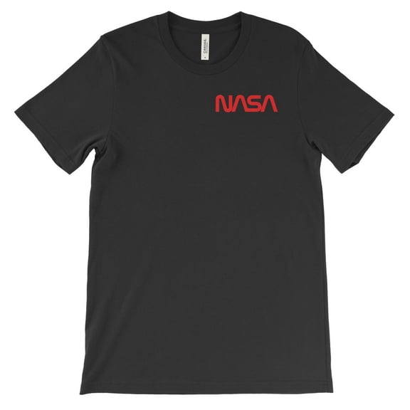 Mighty Circus NASA Worm Logo (left) T-Shirt - Black, Extra Large