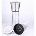 thumbnail image 4 of Accesorio de almacenamiento de cocina Molinillo de sal y pimienta de 2 uds, molinillos de vidrio y acero inoxidable cepillado, molinillo de cerámica ajustable de 24cm, 4 of 4