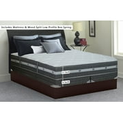 WAYTON, 12" Medium Firm Foam Encased Eurotop Pillowtop Memory Foam Gel Pocketed Coil Innerspring Mattress And 4" Split Wood Traditional Box Spring/Foundation Set, Spring Air Collection, Queen Size