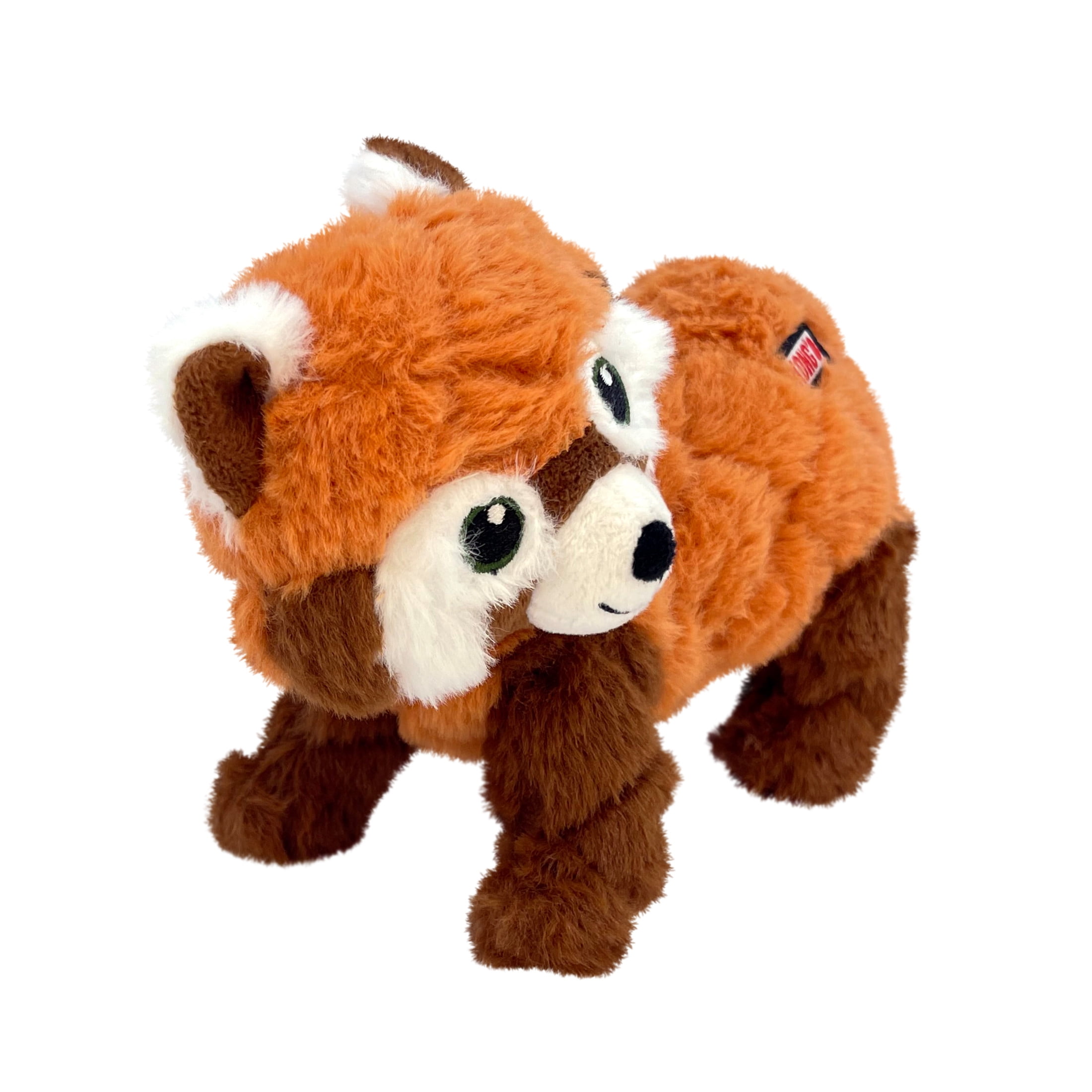 KONG® Scampers Squeaker Plush Dog Toy, Red Panda, Medium