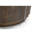 thumbnail image 4 of Taran Designs Lark Round Solid Wood End Table in Dark Brown, 4 of 7