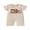 Khaki, variant on Preemie Baby Boys Summer Clothes Baby Boy Newborn Hospital Going Home Outfit Waffled Romper I'm New Here Letter Embroidery Short Sleeve Jumpsuit Playsuit Shorts