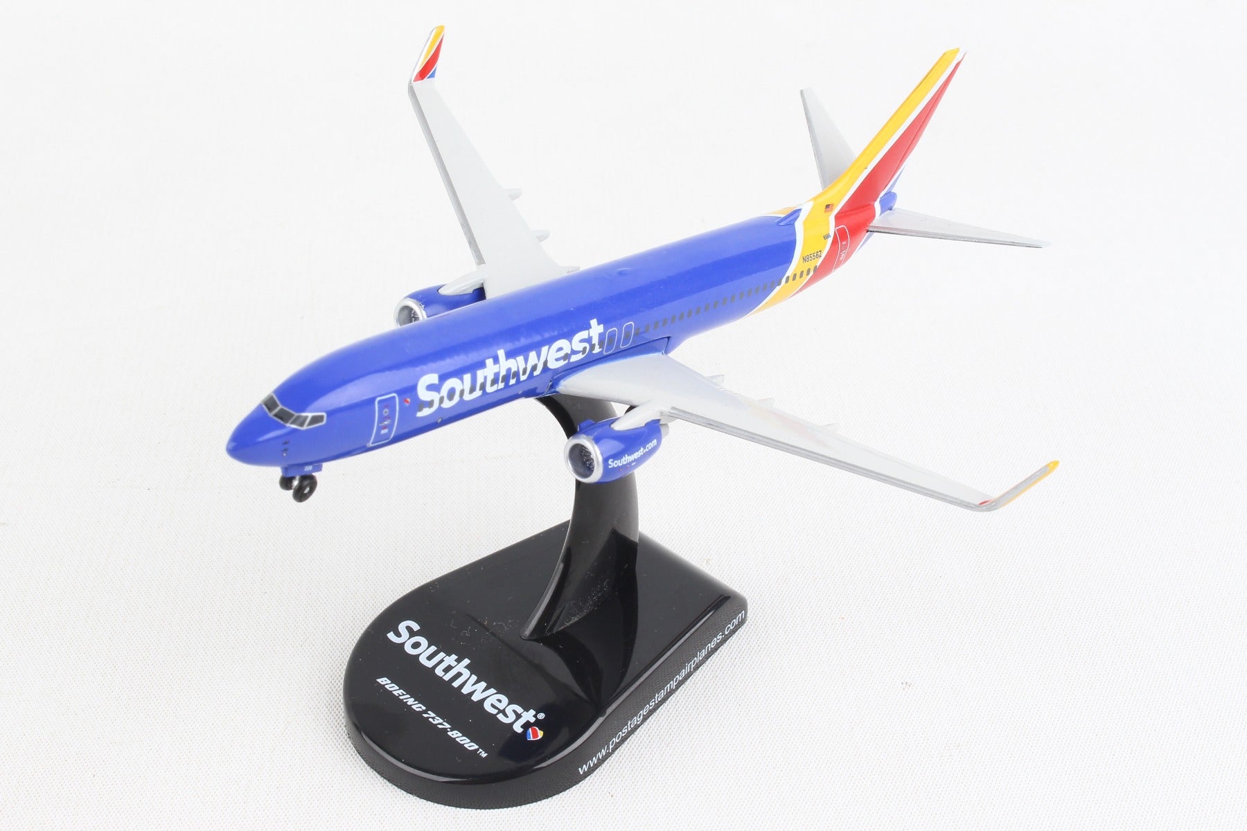 Postage Stamp Southwest Airlines 737-800 Plane Die Cast Metal Daron 27536