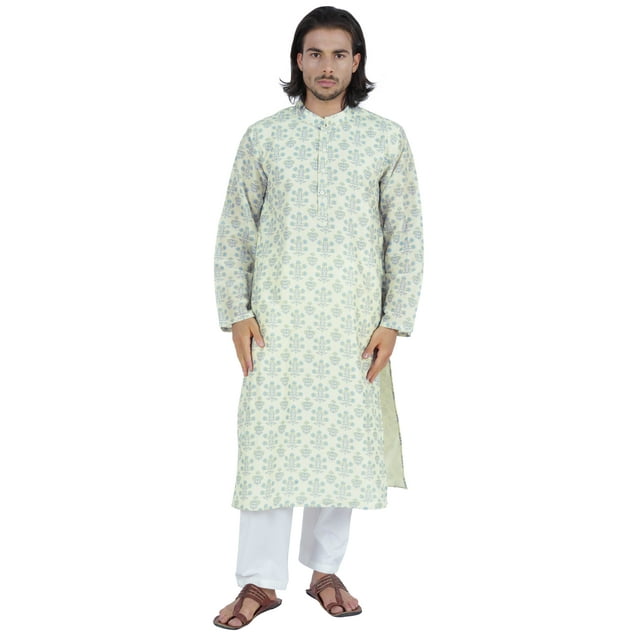 Atasi Traditional Long Sleeve Kurta For Men Mandarin Collar Neck Wear Party Wear