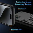 thumbnail image 7 of Phone Case for Motorola Edge 30 Neo Hybrid Case with Ring Kickstand, Heavy Duty Protection Armor Case with Comfortable Grip Support Magnetic Car Mount for Motorola Edge 30 Neo - Black, 7 of 7