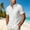 White, variant on Men's Linen Short Sleeve Casual Shirt - Loose Fit Hawaiian Button Down